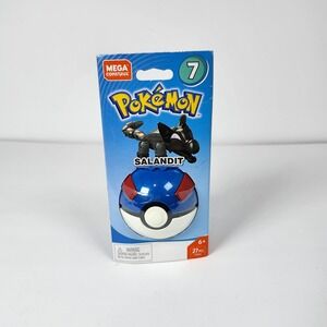 Mega Construx Pokemon Salandit Series 7 Great Ball Building Set FVK63 27 Pcs NEW